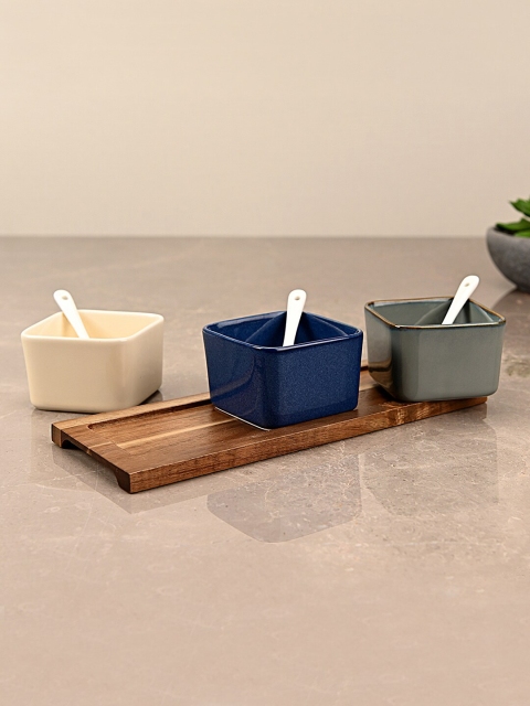 

Pure Home and Living Set Of 3 Assorted Ceramic Dessert Bowls