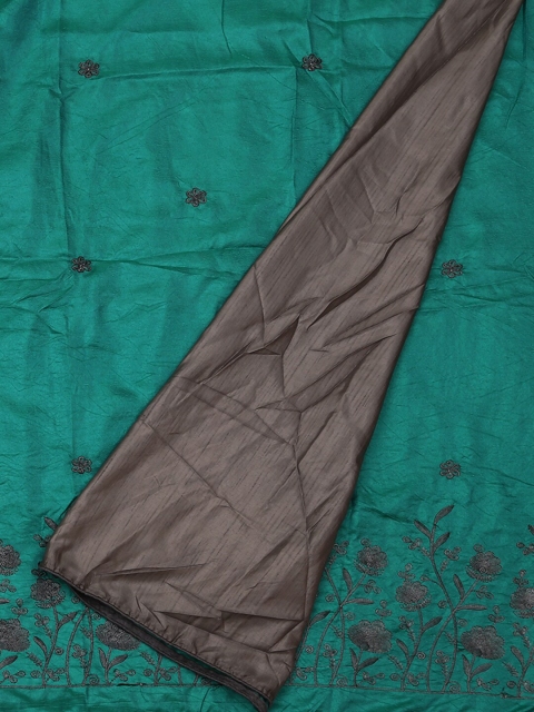 

Pothys Green Printed Jute Silk Saree