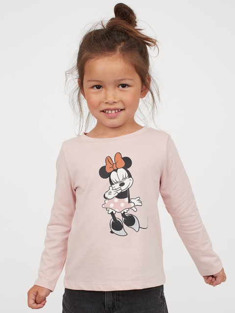 

H&M Girls Pink & White Mickey Mouse 2-Pack Printed Tops