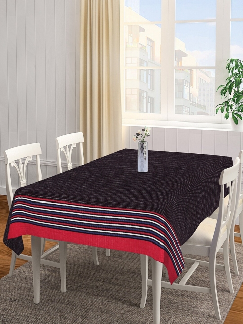 

NEUDIS Black & Red Striped Coudray 4-Seater Square Table Cover