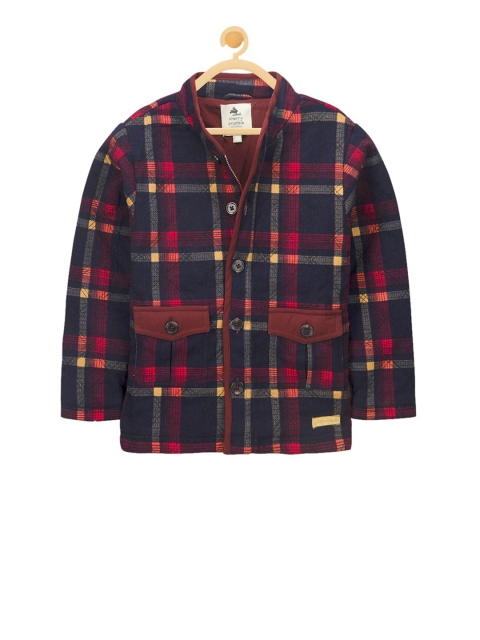 

Cherry Crumble Kids Multicoloured Checked Padded Jacket, Multi