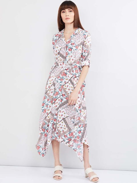 

max Women Off-White Floral Printed Maxi Dress