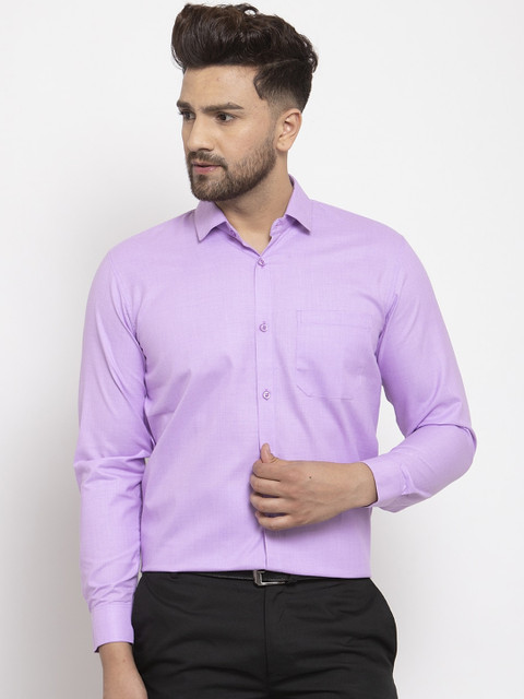 

JAINISH Men Purple Smart Regular Fit Printed Formal Shirt