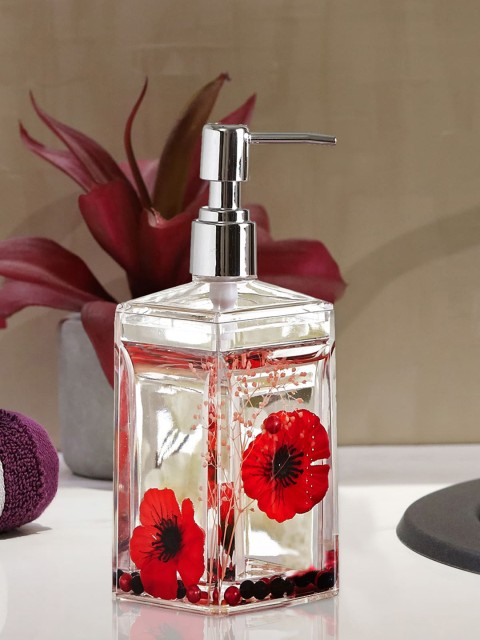 

OBSESSIONS Transparent Floral Agua Acrylic Soap Dispenser