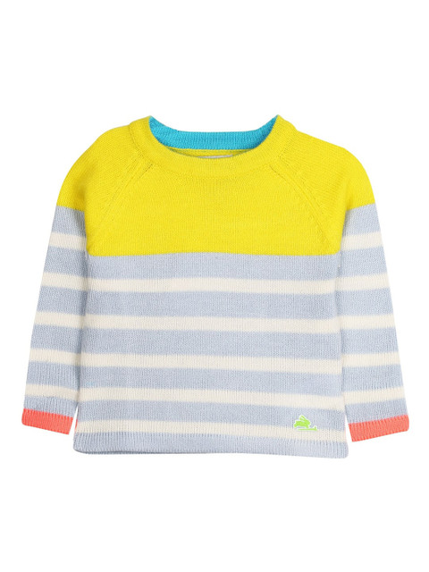 

Cherry Crumble Kids Blue Acrlic Striped Pullover Sweater