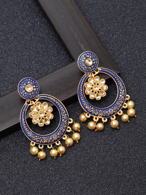 

Ibtida Blue & Gold-Plated Classic Chandbalis