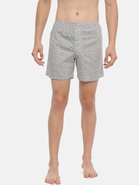 

IVOC Men White & Black Printed Pure Cotton Boxers IOMBS02SC03L35-4254