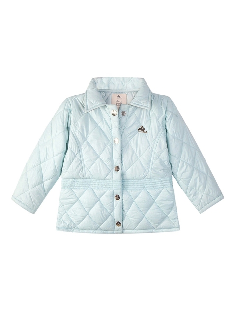 

Cherry Crumble Kids Pastel Blue Solid Quilted Jacket