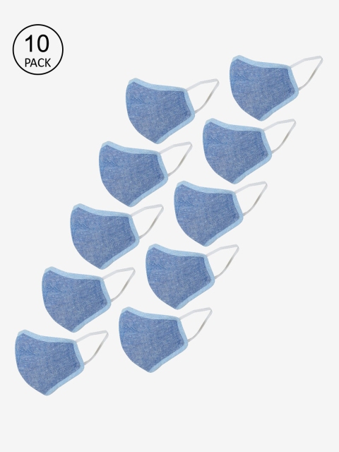 

FiTZ Unisex Pack of 10 2Ply Protective Outdoor Face Masks, Blue