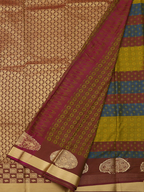 

Pothys Brown & Yellow Art Silk Woven Design Saree