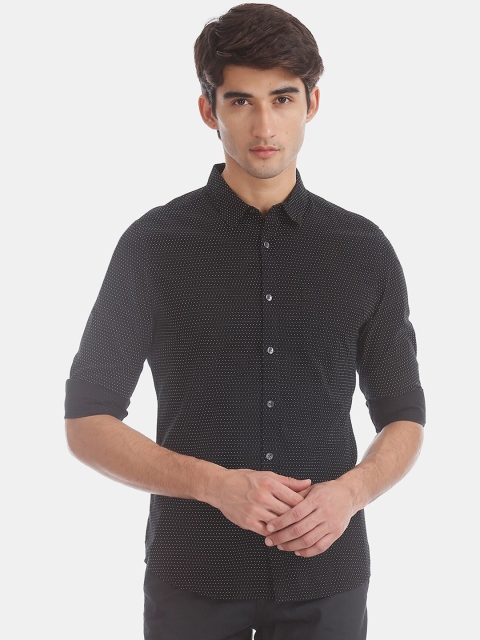 

Flying Machine Men Black Regular Fit Printed Casual Shirt