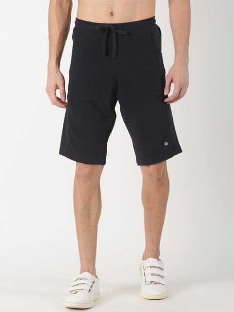 

Soul Space Men Navy Blue Solid Regular Fit Sports Shorts