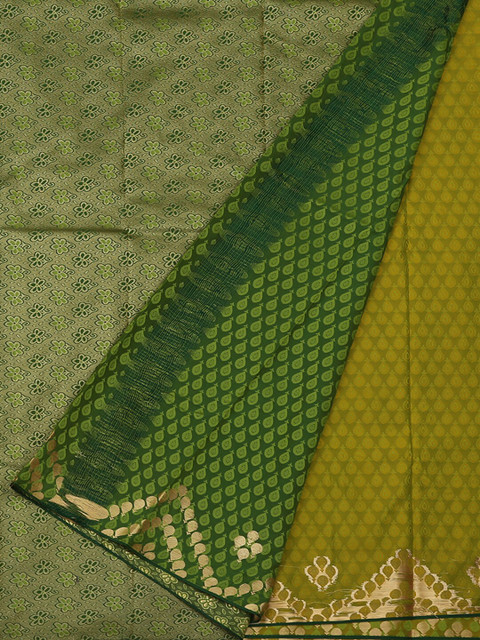 

Pothys Green & Gold-Toned Art Silk Woven Design Saree