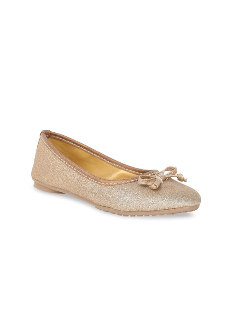 

Bubblegummers Girls Muted Gold-Toned Shimmery PU Ballerinas