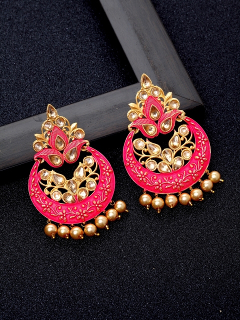Ibtida Pink & Gold-Plated Classic Chandbalis