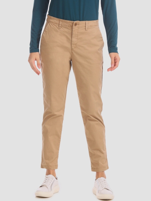 

GAP Women Beige Girlfriend Vintage Khakis