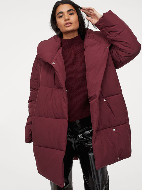 

H&M Women Red Solid Puffer Jacket