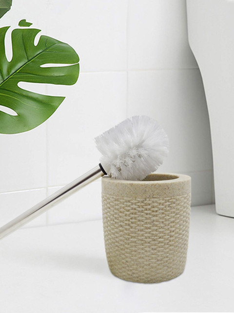 

OBSESSIONS Beige Solid Polyresin Alvina Tooth Brush Holder