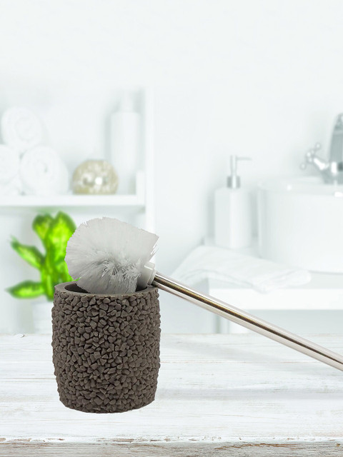 

OBSESSIONS Grey Polyresin Alvina Toilet Brush With Holder