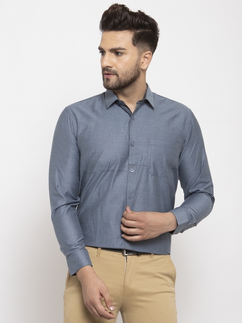 

JAINISH Men Grey Smart Regular Fit Solid Formal Shirt