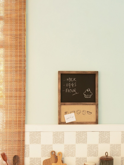 

ellementry Black & Brown Wooden Notice Board With Fruits Pin Board