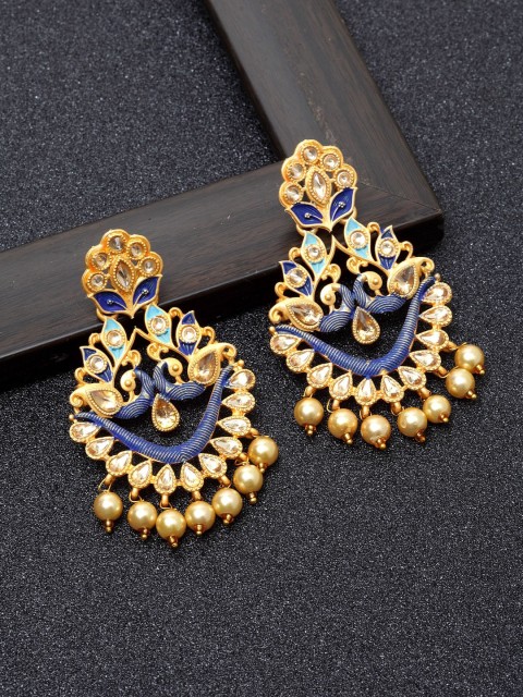 

Ibtida Gold-Toned & Blue Circular Chandbalis