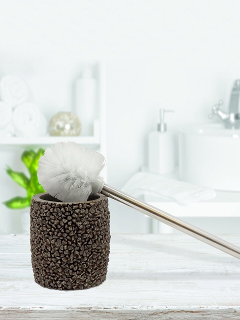 

OBSESSIONS Charcoal Grey Polyresin Alvina Toilet Brush With Holder