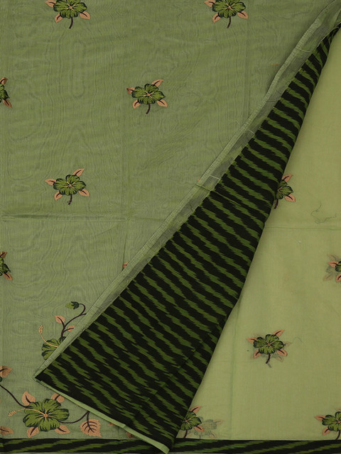 

Pothys Green Printed Supernet Saree