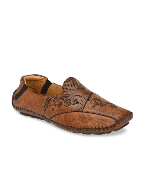 

El Paso Men Tan Brown Printed Shoe-Style Sandals