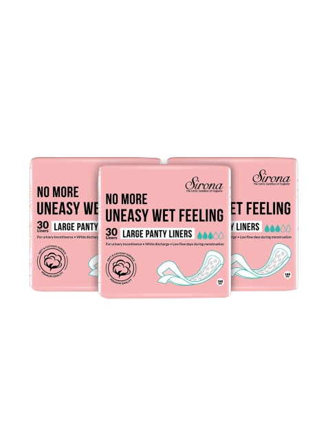

Sirona Women Set of 3 White Ultra-Thin Premium Panty Liners