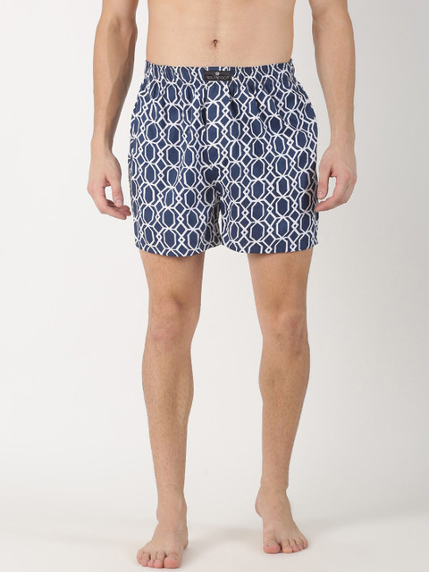 

Soul Space Men Blue & White Printed Pure Organic Cotton Boxers MWB-7018