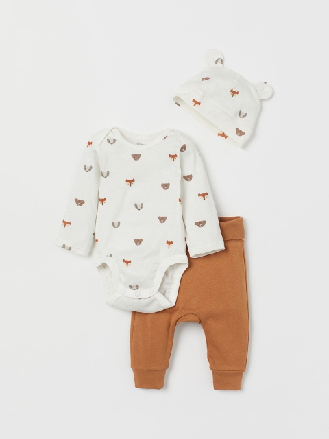 

H&M Kids 3-piece cotton set, White