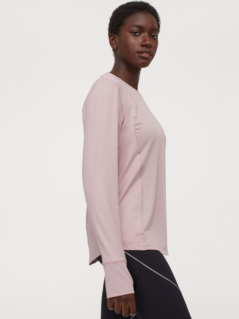 

H&M Women Pink Long-Sleeved Sports Top