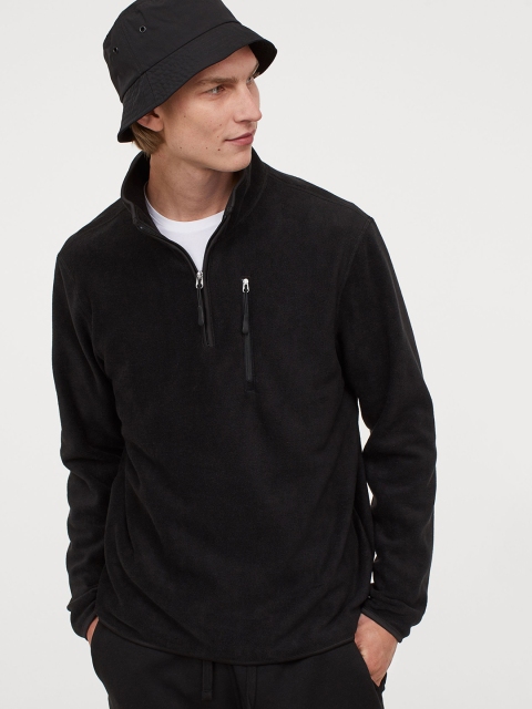 

H&M Men Black THERMOLITE Fleece Top