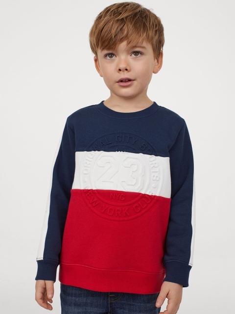 

H&M Boys Red & Blue Colourblocked Sweatshirt