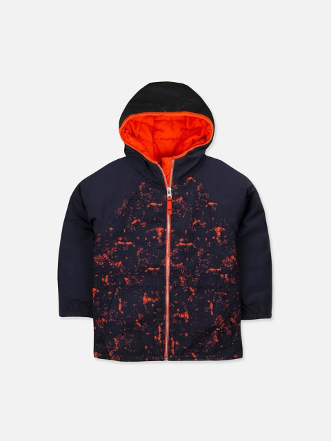 

Cherry Crumble Kids Blue Printed Padded Jacket