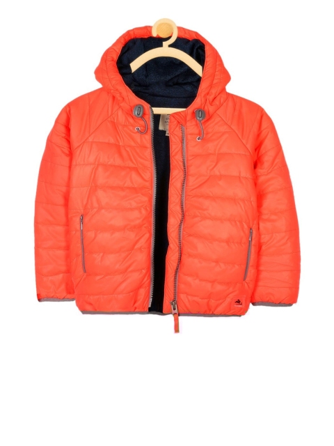 

Cherry Crumble Unisex Kids Orange Solid Padded Jacket