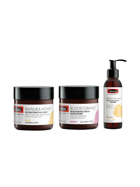 

Swisse Daily Essential Combo-Manuka Honey Clay Mask and Cleanser,, White
