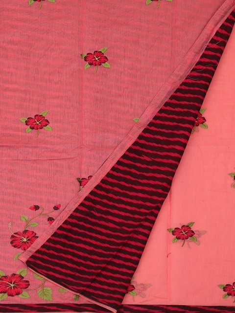 

Pothys Peach-Coloured Printed Supernet Saree