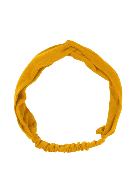 

Clovia Women Mustard Yellow Solid Knot Headband