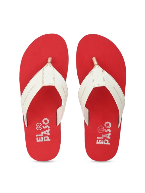 

El Paso Men Red Solid Thong Flip-Flops