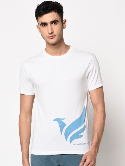 

Blackberrys Men White Printed Round Neck T-shirt