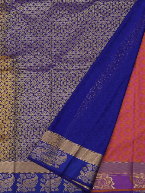 

Pothys Pink & Gold-Toned Art Silk Woven Design Saree