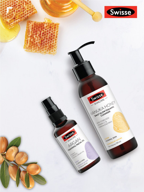 

Swisse Unsiex Set Of 2 Manuka Honey Cleanser & Argan Facial Oil, White
