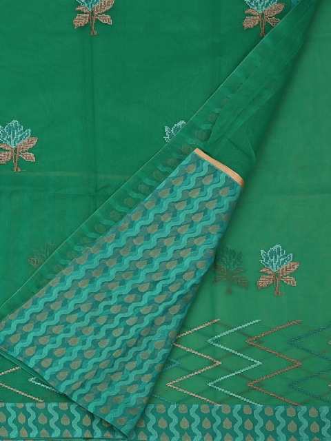 

Pothys Green Woven Design Supernet Saree