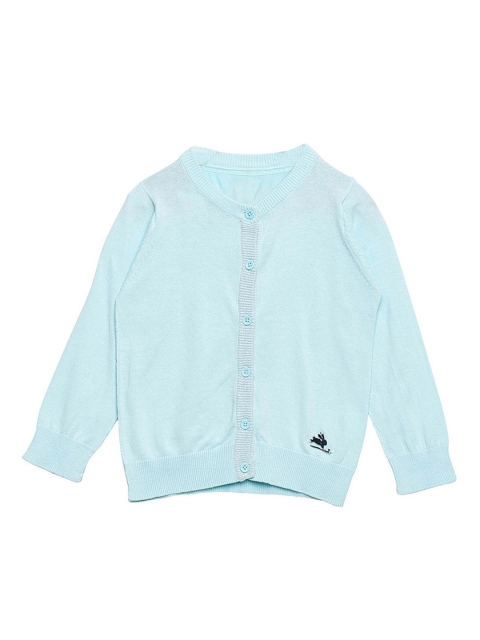 

Cherry Crumble Girls Blue Solid Cardigan Sweater