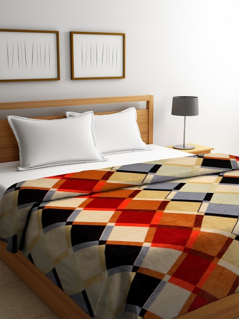 

NEUDIS Multicoloured Geometric AC Room 233 GSM Double Bed Blanket, Multi