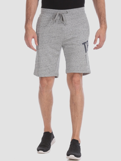

U.S. Polo Assn. Men Grey Solid Regular Fit Regular Shorts