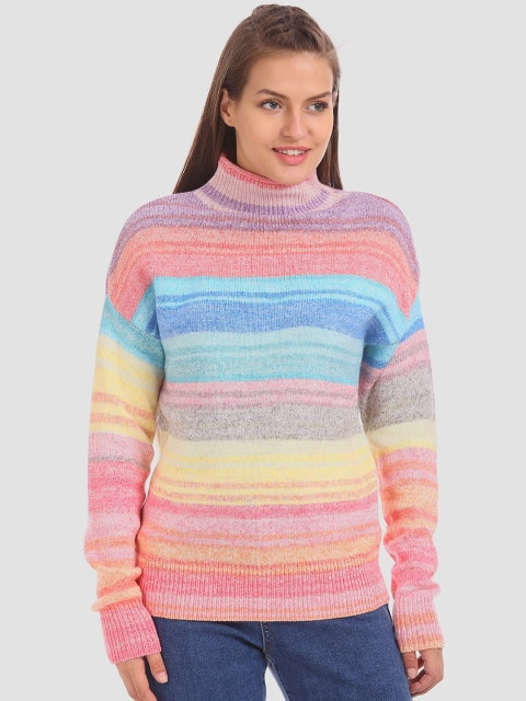 

GAP Women Multicoloured Solid Pullover Sweater, Multi