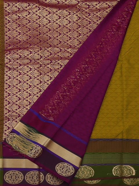 

Pothys Green & Purple Art Silk Woven Design Saree